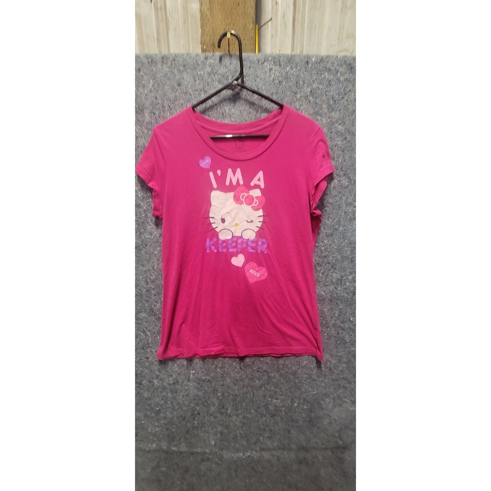 Hello Kitty Junior I'm A Keeper Pink Short Sleeve T-shirt Size XXL (19)